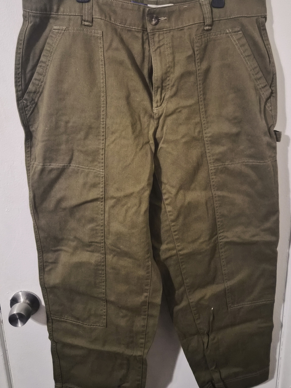 Old Navy Olive High-Rise Straight Pants
